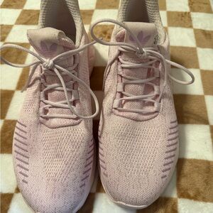 Adidas Women's Light Pink Knit Sneakers